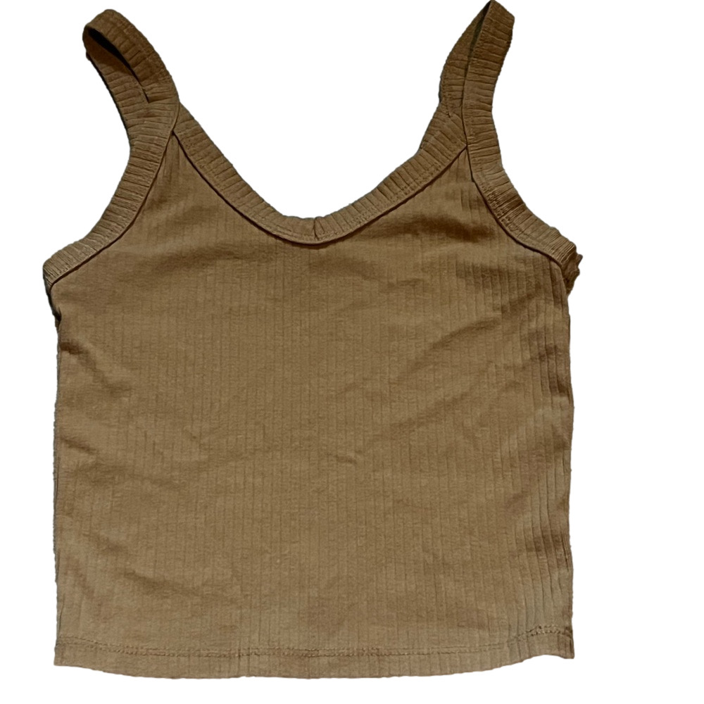 Wild Fable Brown Ribbed Tank Top